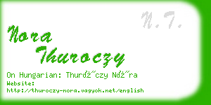 nora thuroczy business card